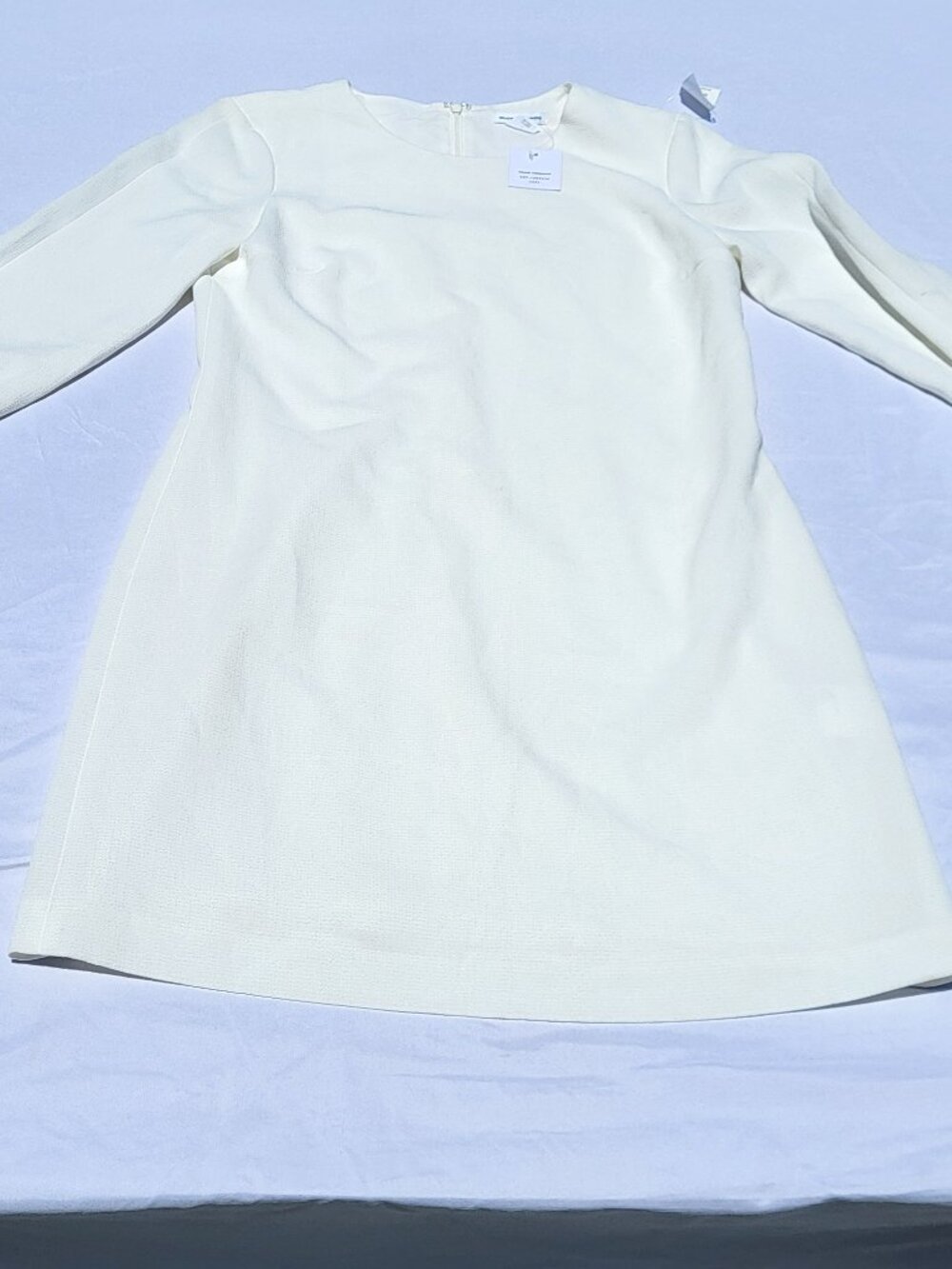 Club Monaco Dress Women's 6 White Zip Ladan Daisy Preppy Old Money Luxury